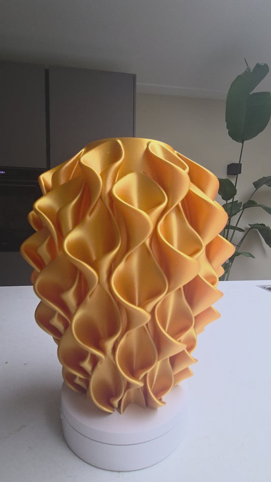 3D Geprinte Lelie Vaas Goud