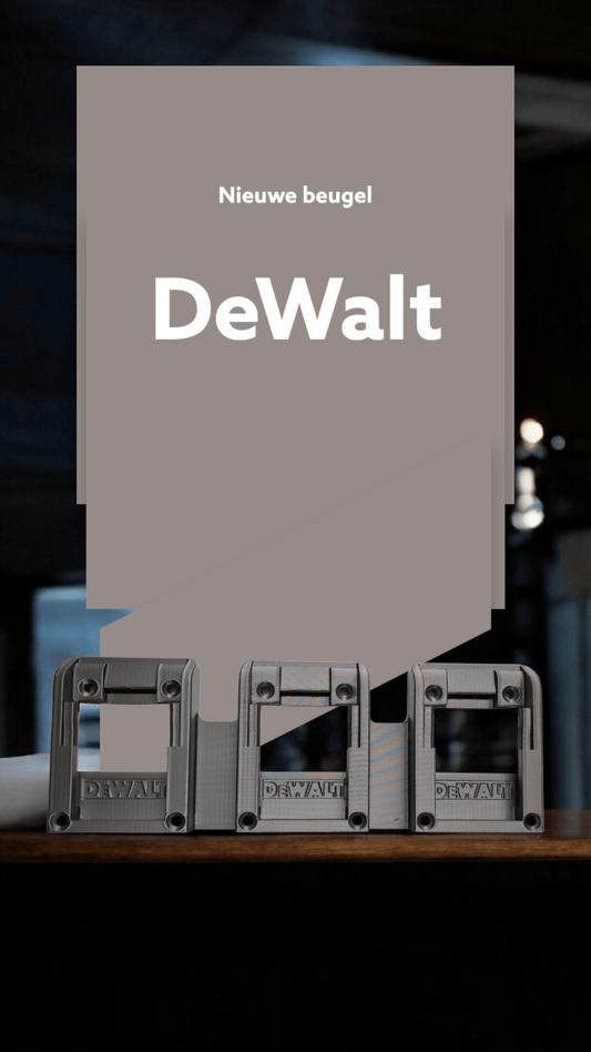 3D Geprinte accu houder passend voor DeWalt - 3DTS