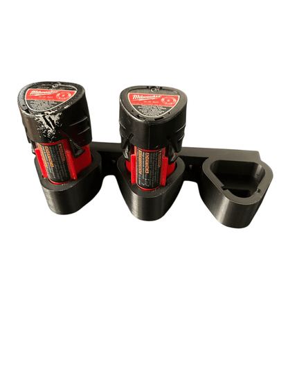 Milwaukee M12 Accu Houder – PETG – 3 - voudig - 3DTS