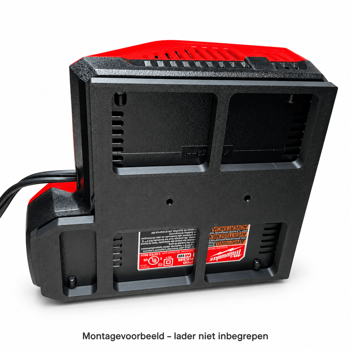 Wandhouder voor Milwaukee M18/M12 Rapid Charger – PETG - 3DTS